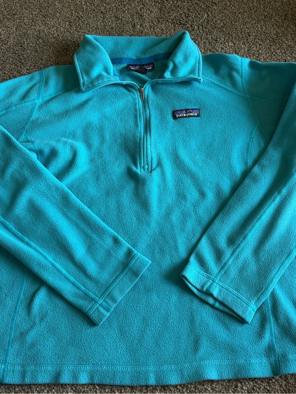 Patagonia Teal Half-Zip Fleece Pullover